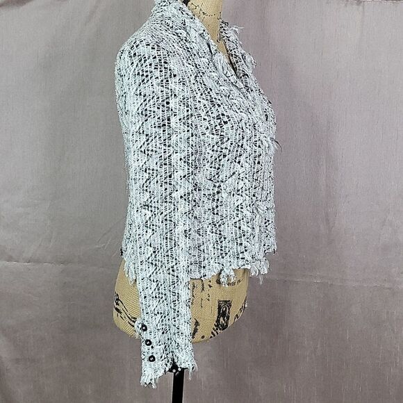 ANNE KLEIN NEW YORK Open Weave Crochet Silk Jacket  Size‎ 4 - Picture 6 of 11